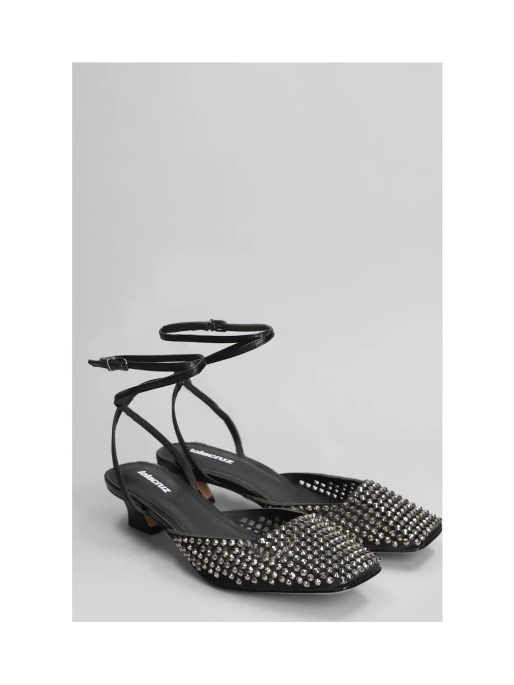 Lola Cruz Pia Pumps Black Leather Studded Women’s 39